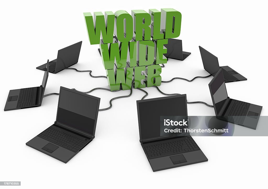 World Wide Web mit laptop-computer - Lizenzfrei Ausrüstung und Geräte Stock-Foto