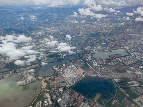 Aerial view from flight in Malaysia