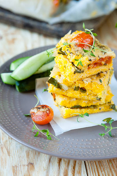 istock slices of polenta, maize casserole on a plate 178711169
