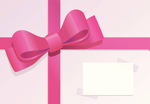 illustrations, cliparts, dessins animés et icônes de rose presentbow (textlabel). - verpackt