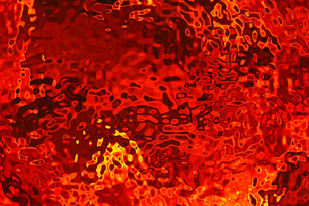 istock Texture of red wavy glass 178711657