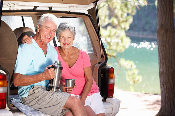 istock Senior couple on country picnic 178712229