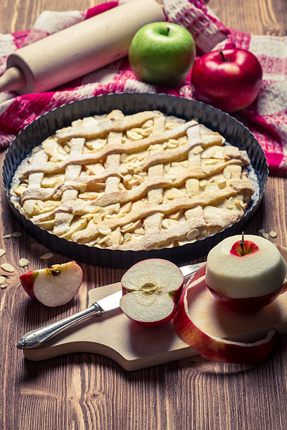 istock Apple pie with fresh chopped fruits 178712428