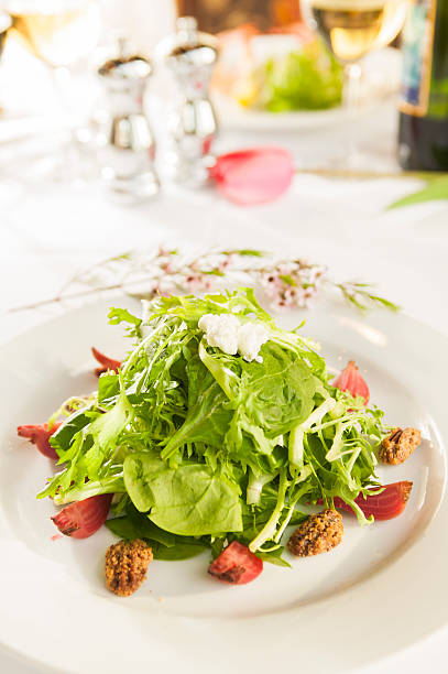istock Fancy healthy salad on a white plate. 178712488