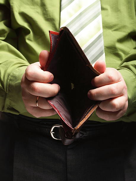 istock Empty wallet in male hands - poor economy 178712696