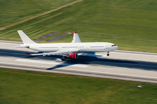 London, England, UK - 30 November 2023: Virgin Atlantic Airways Boeing 787 taxiing to Terminal 3 at London Heathrow airport.