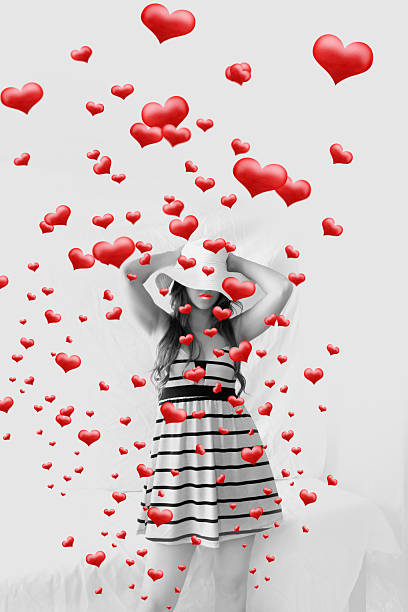 istock Woman and hearts coming out 178713595