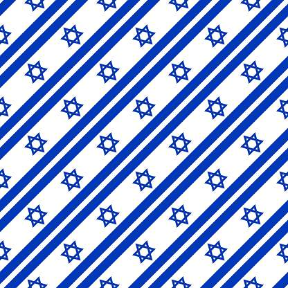 Israeli Flag Pattern Israel Flag Seamless Pattern Star Background Vector Illustration Stock ...