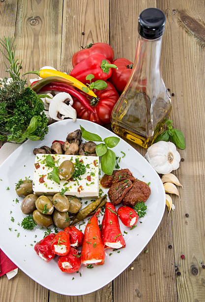 istock Different types of Antipasto on a plate 178714179