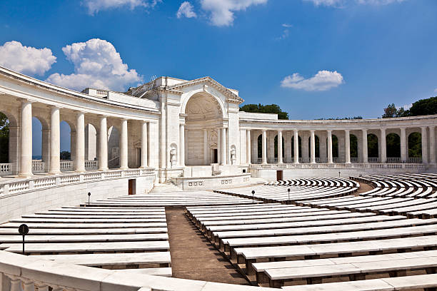 Views of Arlington National Cemetery In Arlington, Virginia, just outside of Washington, DC.   Arlington National Cemetery is the largest cemetery in the US National Cemetery system.  More than 400,000 people are buried in the cemetery which is over 639 acres large.  The cemetery was established in 1864 during the American Civil War.  The cemetery is managed by the US Department of the Army.  The cemetery conducts about 30 funerals each weekday.  Two presidents are buried in the cemetery, John F Kennedy and William Howard Taft.