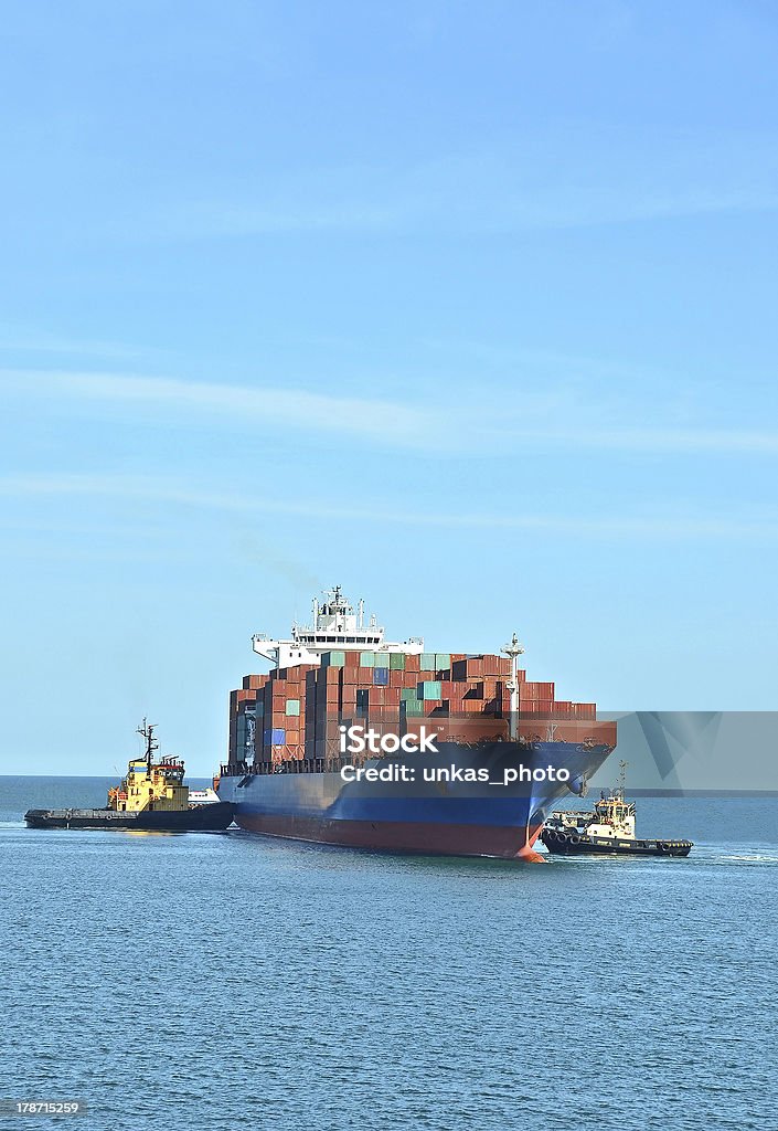 Container Stacking In Ship Container Stack On Freight Ship Stock Photo - Download Image Now ...