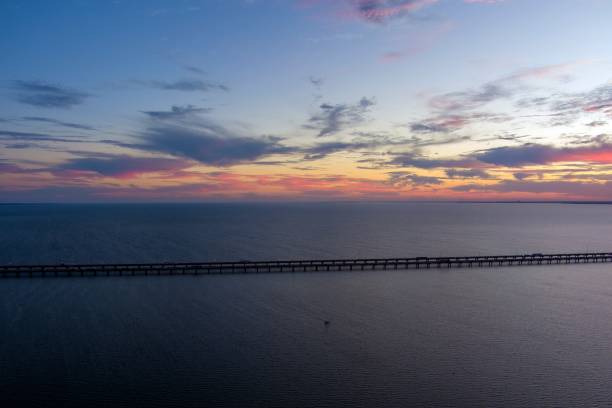 istock Mobile Bay and the Jubilee Parkway bridge at sunset 1787176351