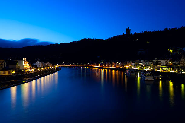 istock silhouette of castle in Cochem at night 178718835