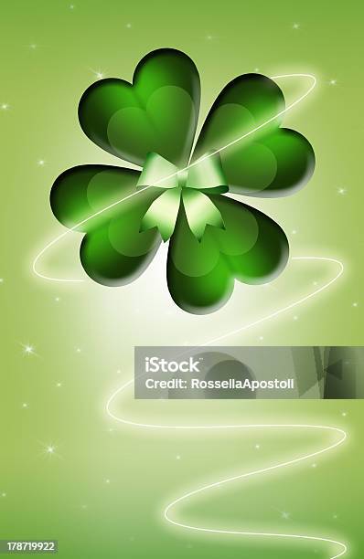 Vier Leaf Clover Stock Vektor Art und mehr Bilder von Absperrband - Absperrband, Band, Blatt - Pflanzenbestandteile