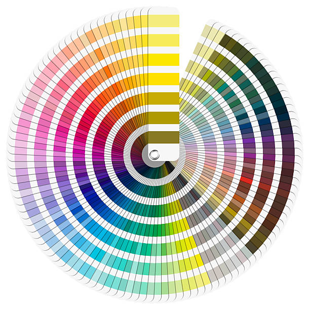 paleta de color de pantone - swatch spectrum multi colored document fotografías e imágenes de stock