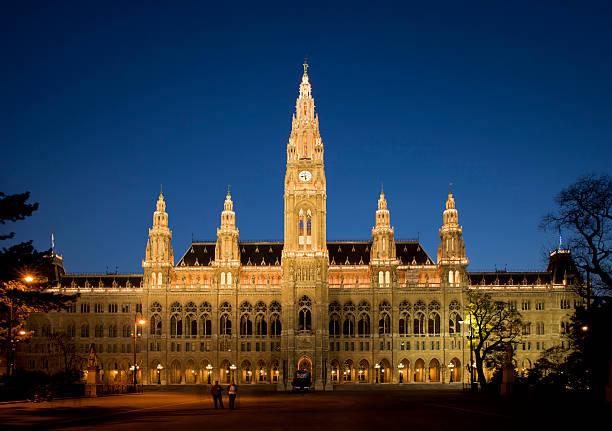 Vienna city hall stock photo