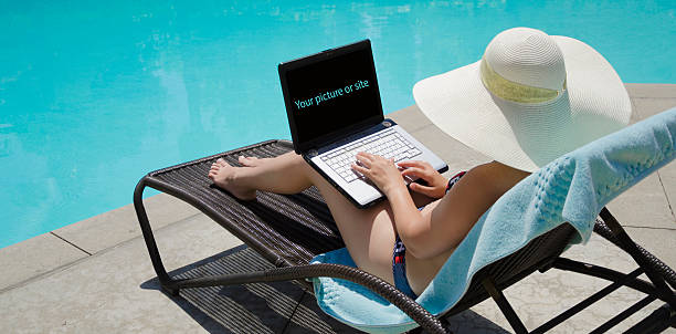 istock Girl is typing on laptop 178721213