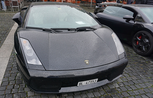 Winterthur, Switzerland - October 21, 2023: Lamborghini car at Winterthur, Switzerland - October 21, 2023