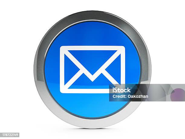 Mailsymbol Mit Highlight Stockfoto und mehr Bilder von Abzeichen - Abzeichen, Blau, Briefumschlag