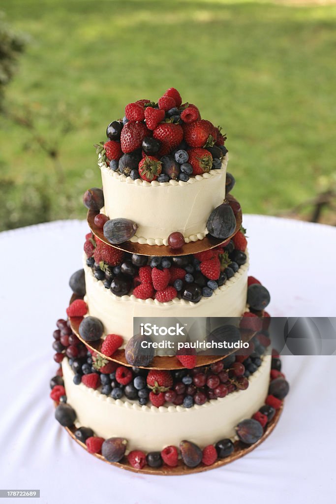 Wedding Cake Wedding Cake Decorated with Fresh Berries Beauty Stock Photo