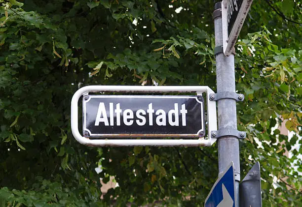 Altestadt (Old town) road sign