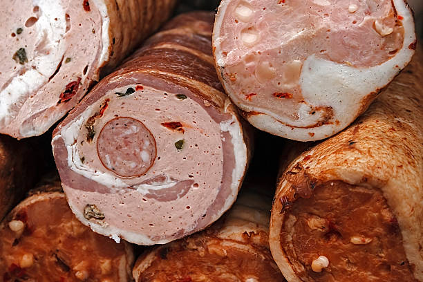 istock Traditional sausages, cut to be served 178724894
