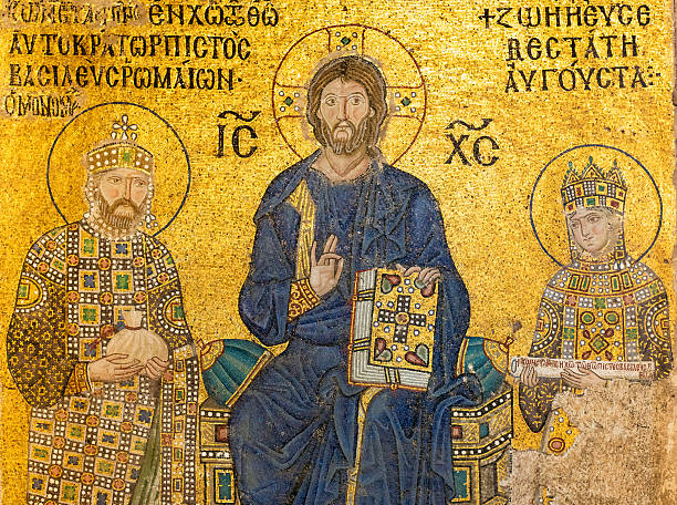 istock Ancient mosaic inside the Hagia Sophia, Istanbul, Turkey. 178724949