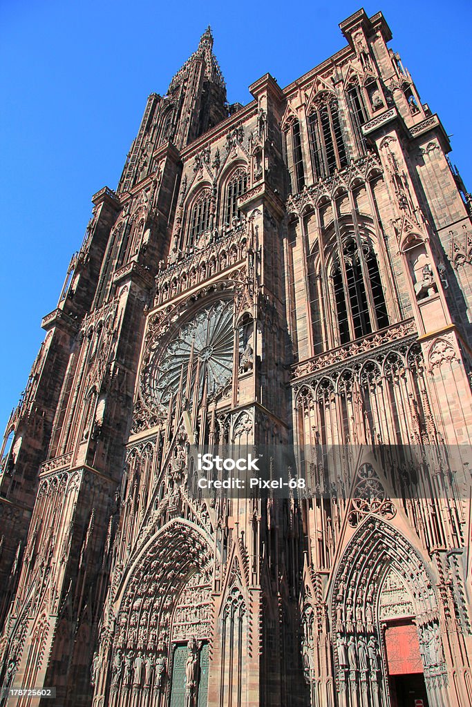 Kathedrale von Straßburg - Lizenzfrei Ansicht aus erhöhter Perspektive Stock-Foto