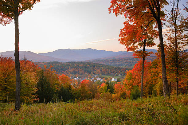 istock Overlooking Stowe Community Church in the autumn. 178726232