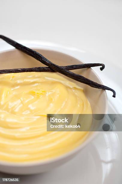 Vanilla Custard Pastry Cream With Seeds Sticks Stock Photo - Download Image Now - Baked Pastry Item, Bakery, Bowl