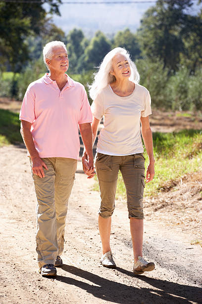 istock Senior couple on country walk 178726578