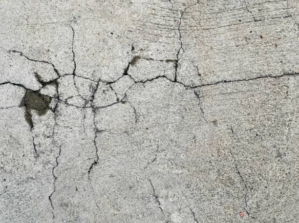 istock the cracked concrete floor of a building. 1787269813