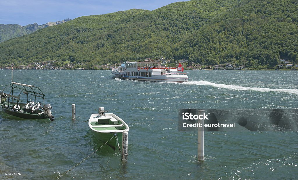 Morcote, Lake Lugano, Ticino w Szwajcarii - Zbiór zdjęć royalty-free (Bez ludzi)
