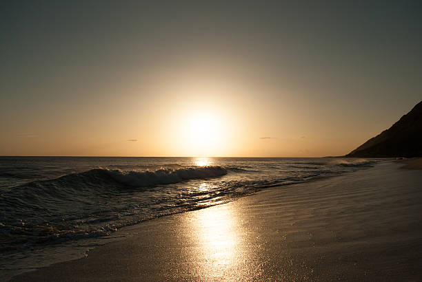 Pôr-do-sol no Havaí - foto de acervo
