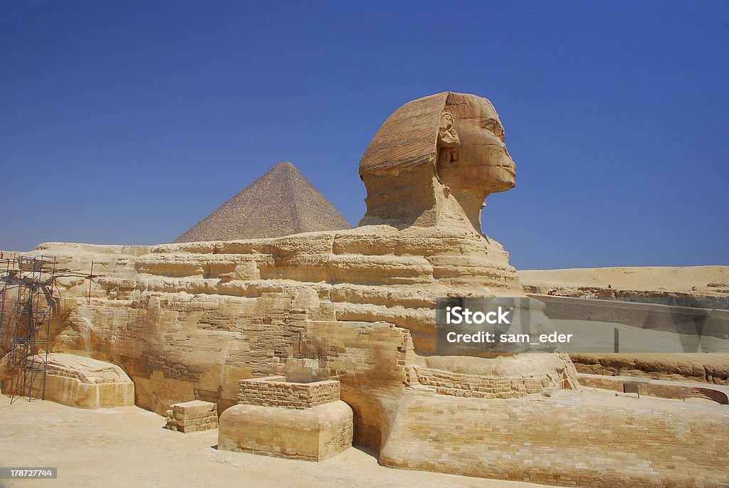 Seitenansicht der sphinx in Ägypten - Lizenzfrei Afrika Stock-Foto