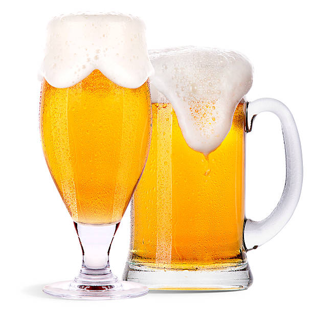 istock Frosty fresh beer collection with foam isolated 178728145
