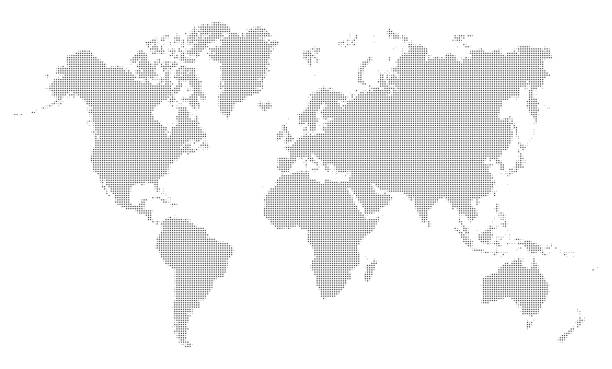 world-map_003_star World map halftone printing technique with star shape, vector illustration and flat design. sea population stock illustrations