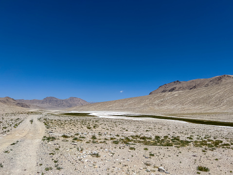 Old bed of a river in Pamir.