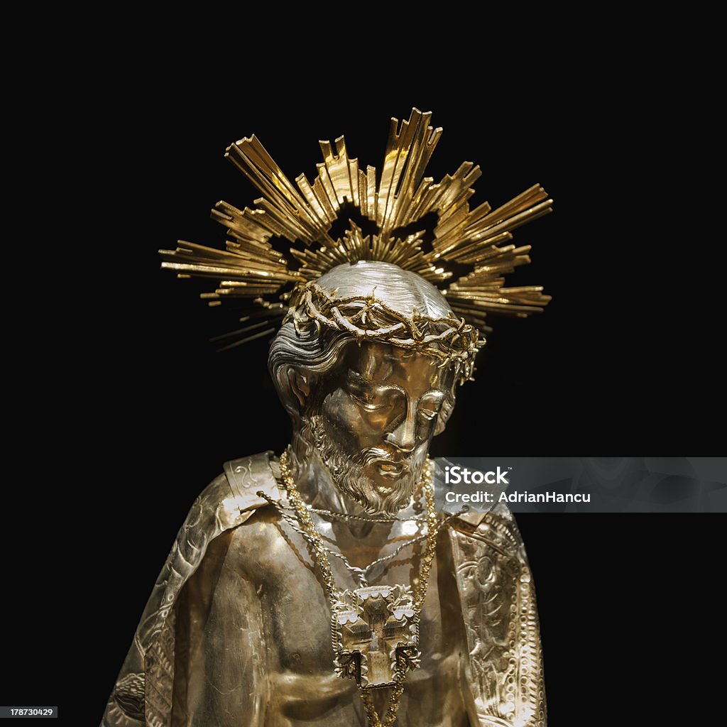 Jezus gold Rzeźba - Zbiór zdjęć royalty-free (Biblia)