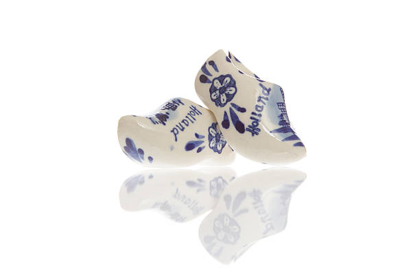 brown decorative shoes on a white background photo