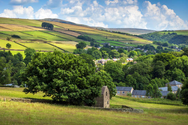 istock Hayfield in High Peak, Derbyshire 1787320978