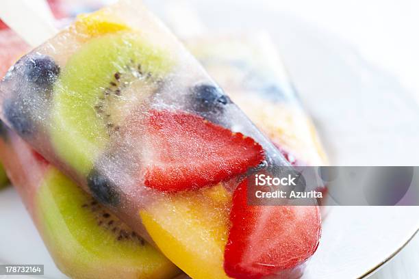 Fruity Popsicle Sticks Stock Photo - Download Image Now - Berry Fruit, Blue, Blueberry