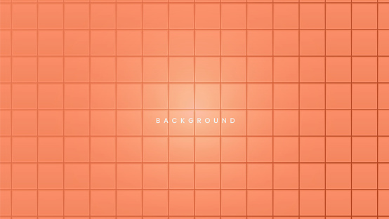 Tile checkered orange color background bathroom floor texture
