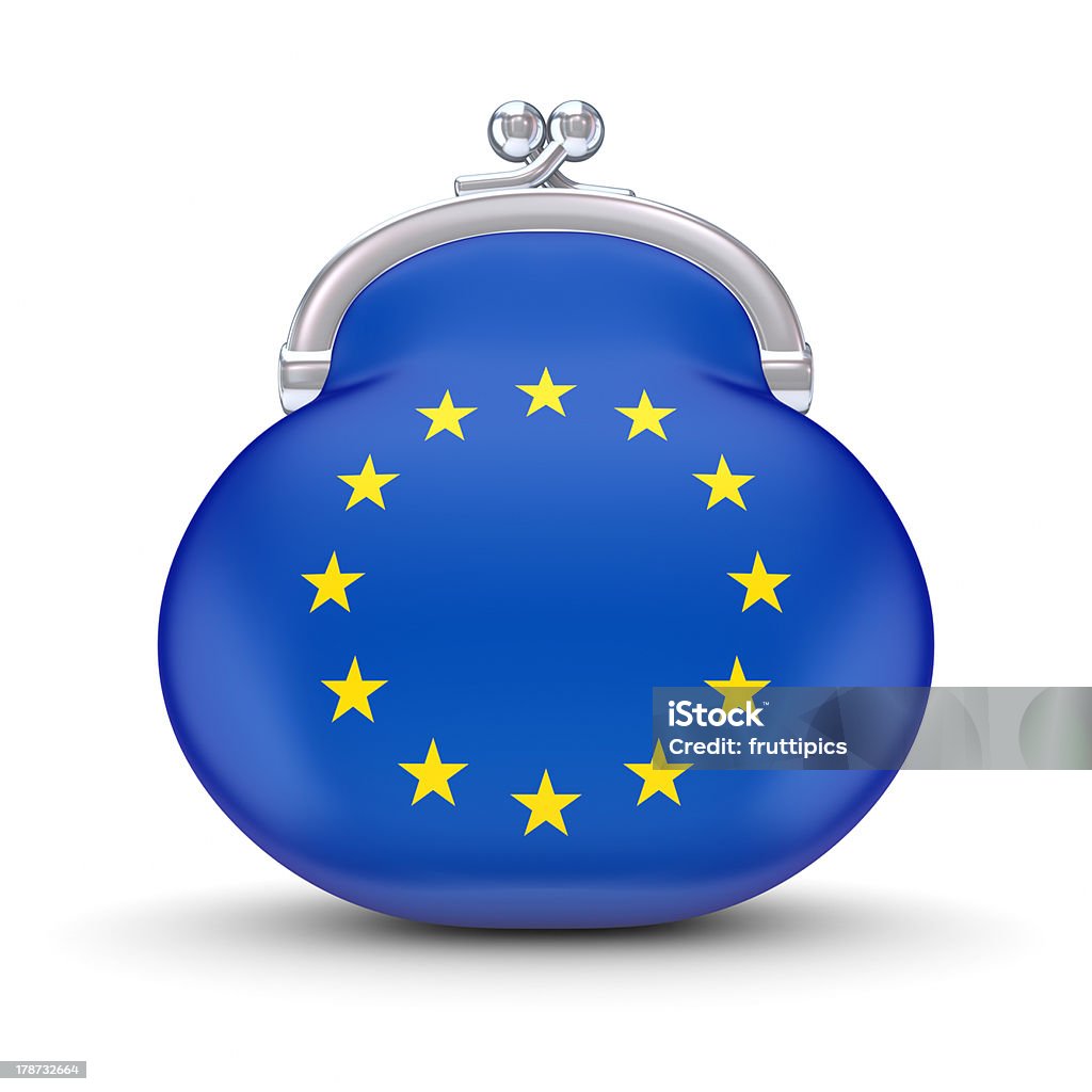 Флаг Европейского союза этому кошельку. - Стоковые фото Банковское дело роялти-фри