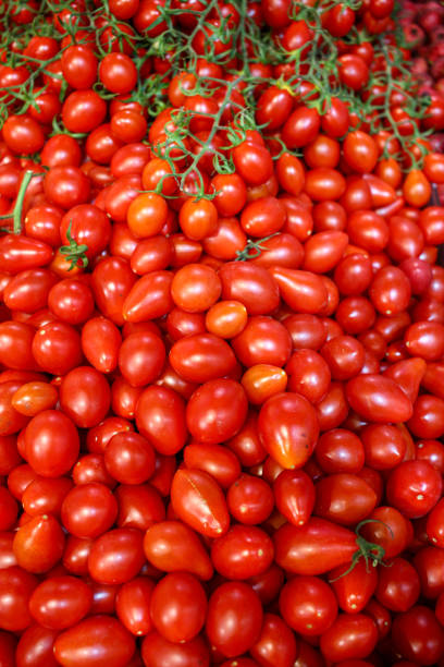 istock Red cherry tomatoes sell in the supermarket. 1787334881