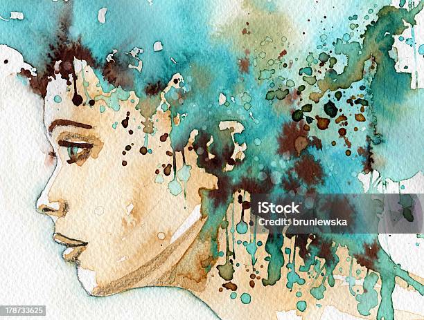 Beautiful Women In Watercolor Stock Illustration - Download Image Now - Abstract, Adult, Art