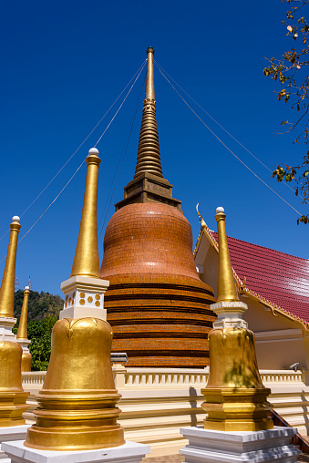 Stupa at Wat Mongkhon Nimit Buddhist Temple, Phuket Old Town, Thailand