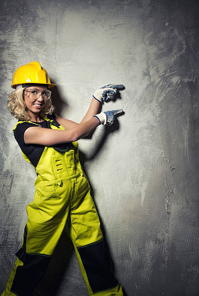 istock Attractive builder woman indoors 178735998