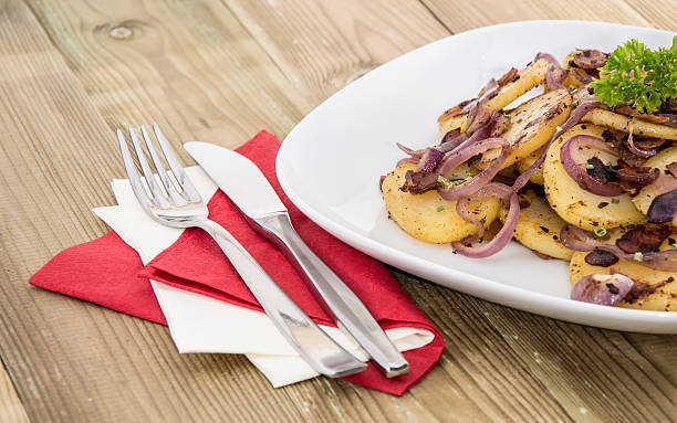 istock Heap of fried Potatoes on a plate 178737151