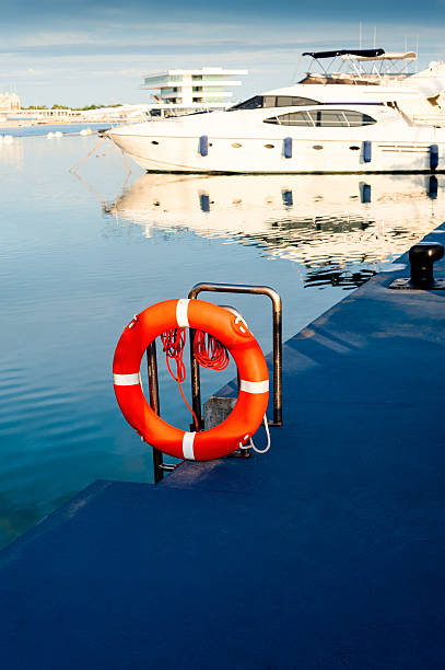 istock Lifebuoy with yacht 178737820